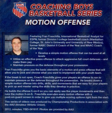 (Rental)-Aau Boys Basketball Series: Motion Offenses Fran Fraschilla